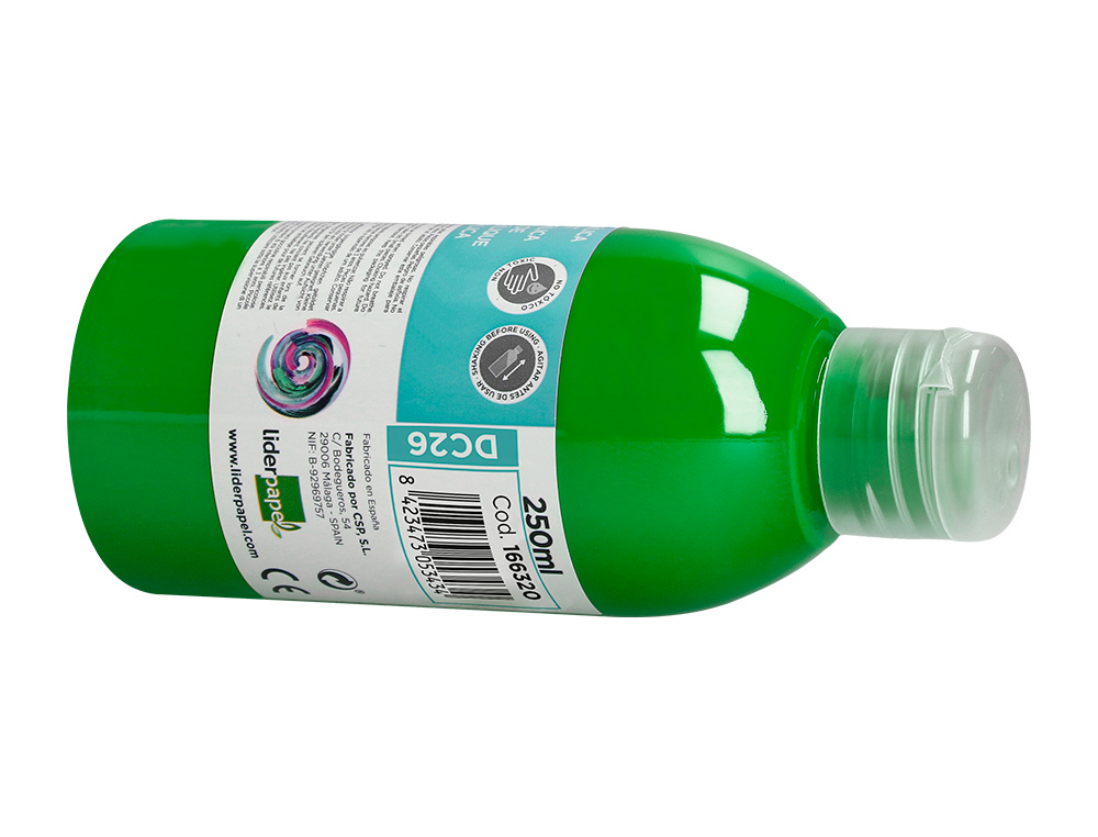 PINTURA ACRILICA LIDERPAPEL FRASCO DE 250 ML VERDE