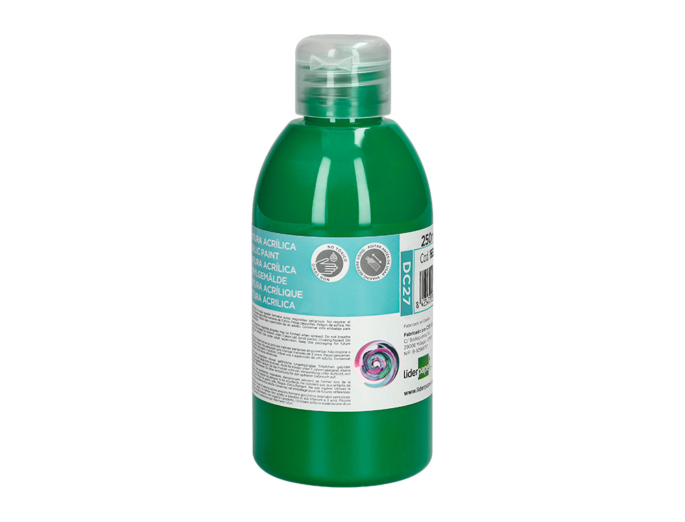 PINTURA ACRILICA LIDERPAPEL FRASCO DE 250 ML VERDE ESCURO