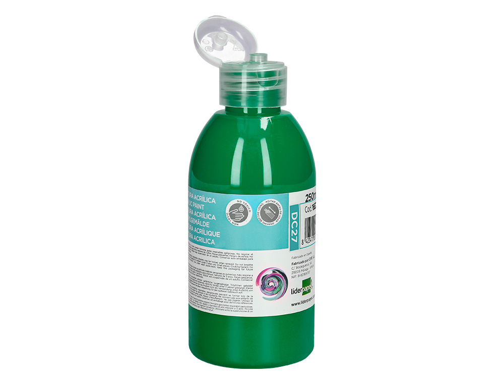 PINTURA ACRILICA LIDERPAPEL FRASCO DE 250 ML VERDE ESCURO