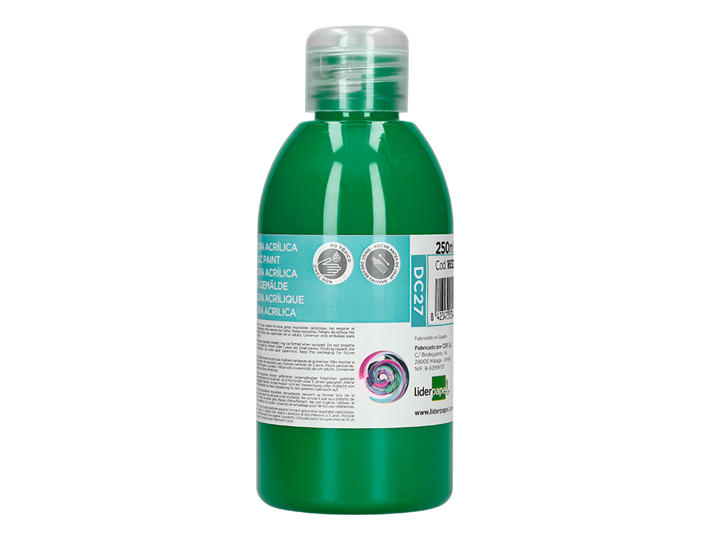 PINTURA ACRILICA LIDERPAPEL FRASCO DE 250 ML VERDE ESCURO