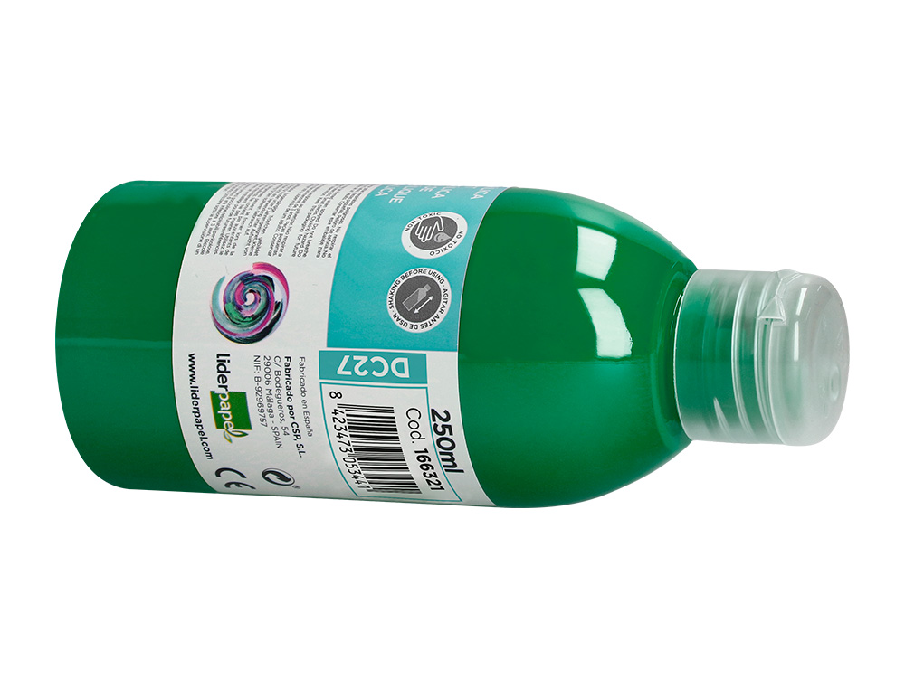 PINTURA ACRILICA LIDERPAPEL FRASCO DE 250 ML VERDE ESCURO