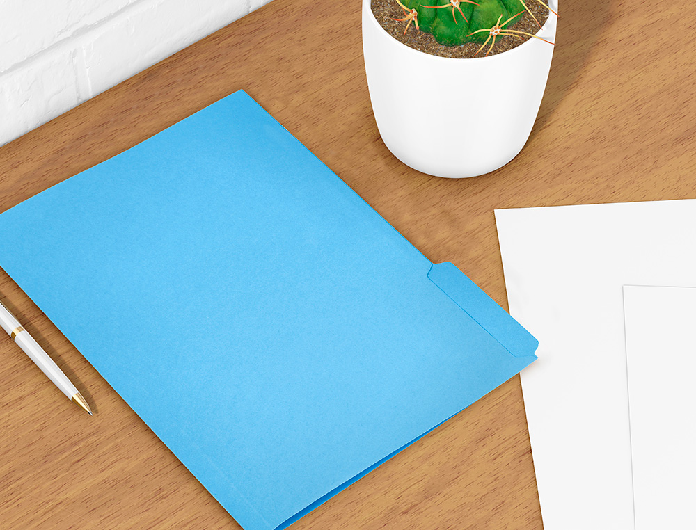 CLASSIFICADOR LIDERPAPEL EM CARTOLINA FOLIO PESTANA DIREITA 240G/M2 AZUL