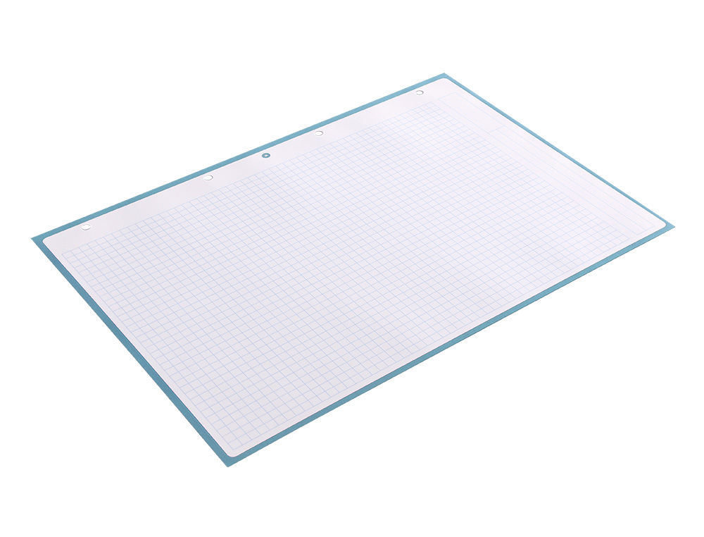 RECARGA A4 ANTARTIK 80 FOLHAS 90G/M2 QUADRICULA 5MM 4 FUROS 1 BANDA COM MOLDURA COR CELESTE