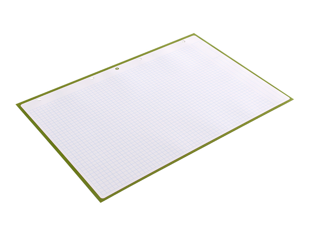 RECARGA A4 ANTARTIK 80 FOLHAS 90G/M2 QUADRICULA 5MM 4 FUROS 1 BANDA COM MOLDURA COR MENTA