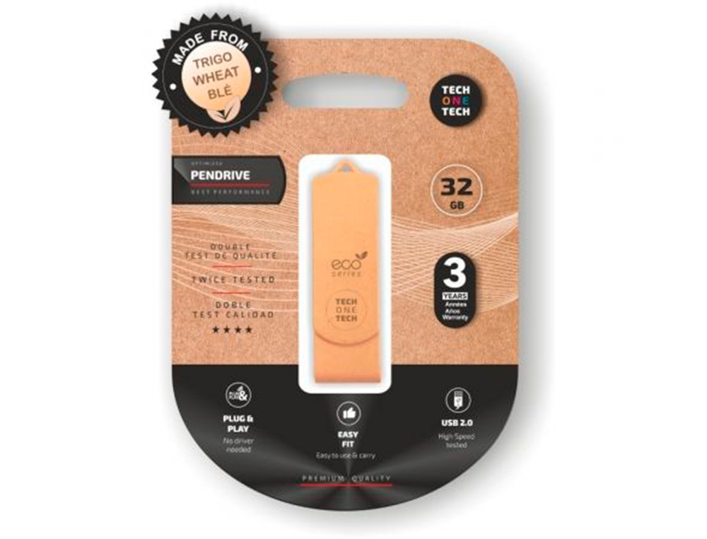 PEN DRIVE USB TECH ONE TECH ECOTECH BIODEGRADAVEL 32 GB USB 2.0