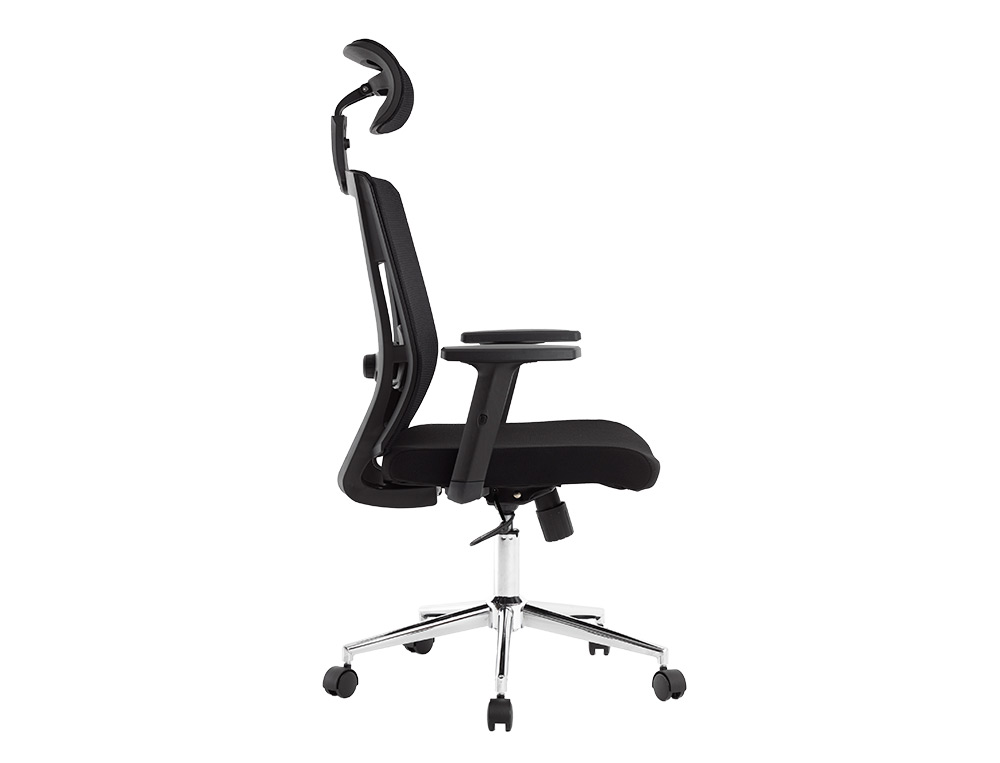 CADEIRA GIRATORIA Q-CONNECT ERGONOMICA ENCOSTO ALTO E APOIO DE CABECA AJUSTAVEL EM ALTURA 1180+100X630X625 MM COR PRETO