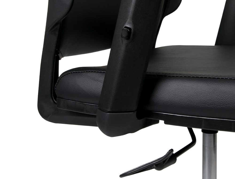 CADEIRA GIRATORIA Q-CONNECT ANDROMEDA ENCOSTO MEDIO DE IMITACAO PELE REGULAVEL EM ALTURA 980+100X630X625 MM COR PRETO