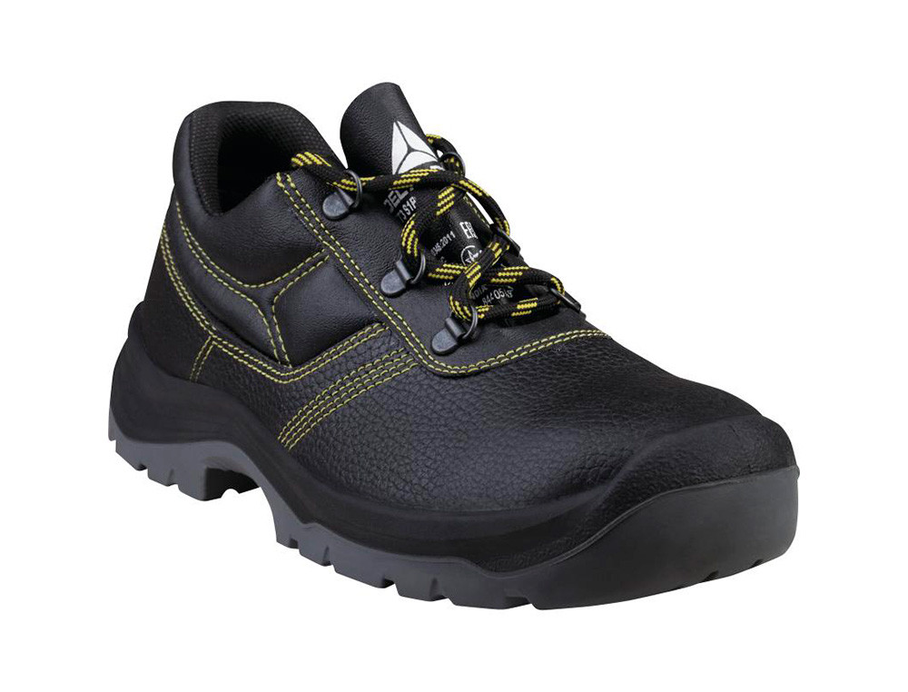 SAPATOS DE SEGURANCA DELTAPLUS EM COURO PIGMENTADO SOLA PU BI DENSIDADE COR PRETO TAMANHO 37