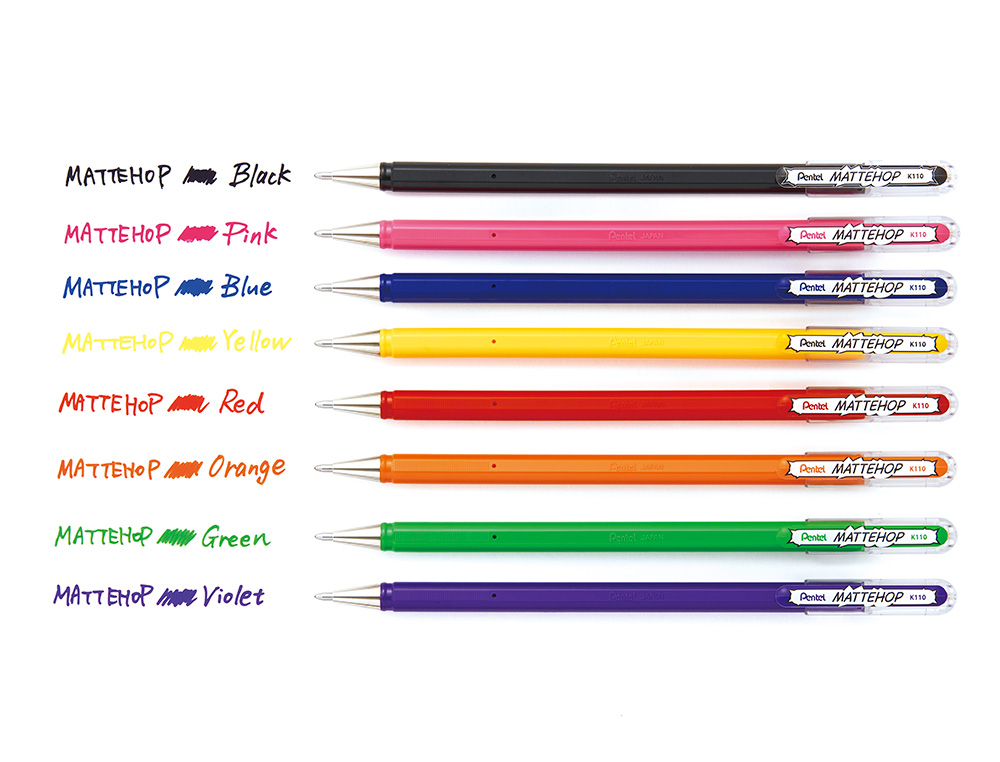 ROLLER GEL PENTEL K110 MATTEHOP COR PRETO PONTA DE 1 MM