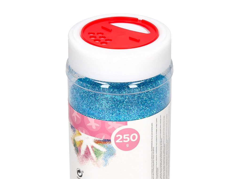 PURPURINA LIDERPAPEL FANTASIA COR AZUL PASTEL METALIZADO FRASCO DE 250 GR