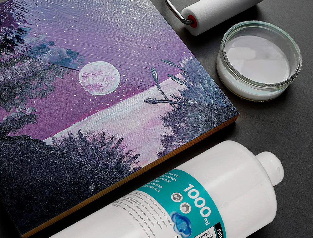 VERNIZ FIXADOR LIDERPAPEL ACABAMENTO BRILHANTE FRASCO DE 1000 ML