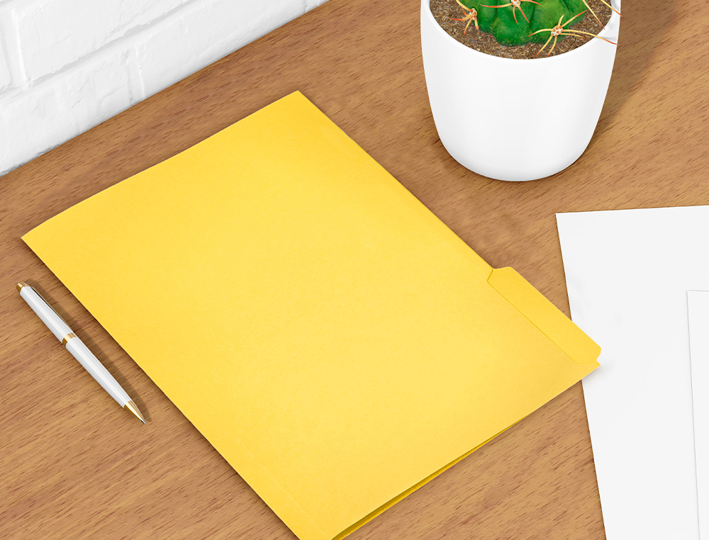 CLASSIFICADOR CARTOLINA LIDERPAPEL A4 PESTANA SUPERIOR 240G/M2 AMARELO