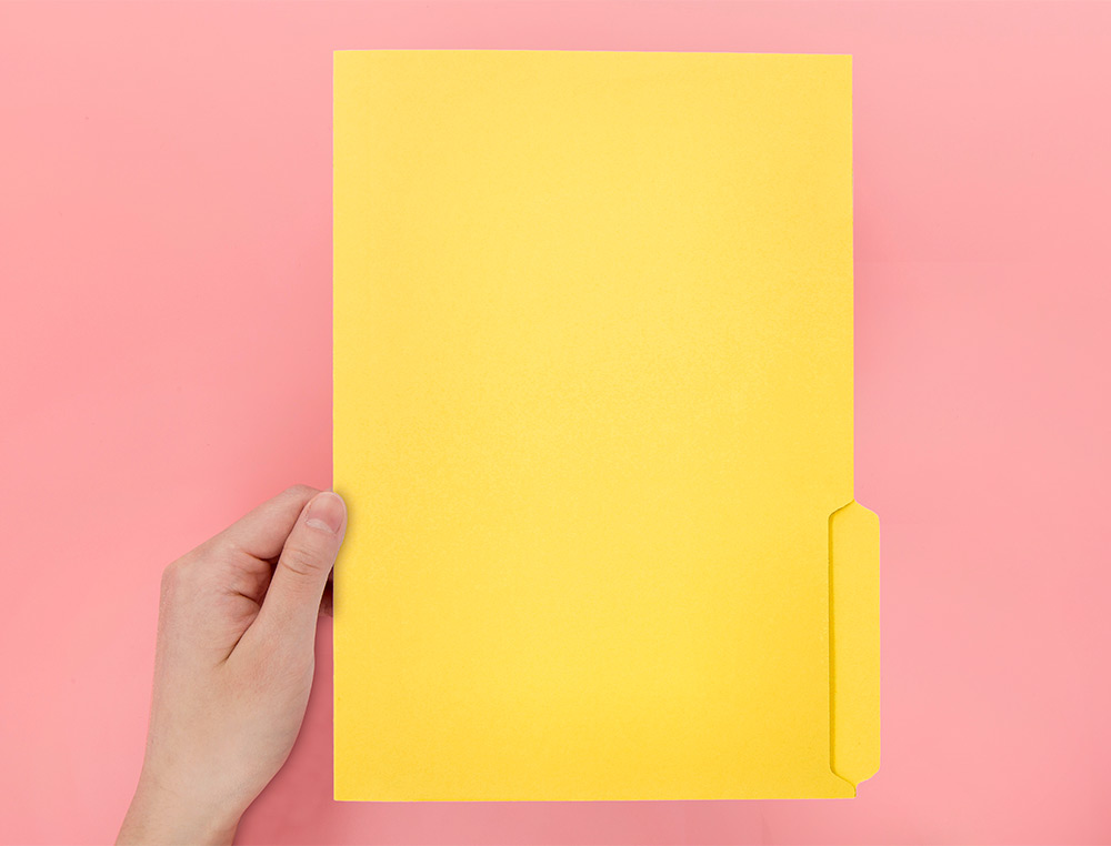 CLASSIFICADOR CARTOLINA LIDERPAPEL A4 PESTANA SUPERIOR 240G/M2 AMARELO
