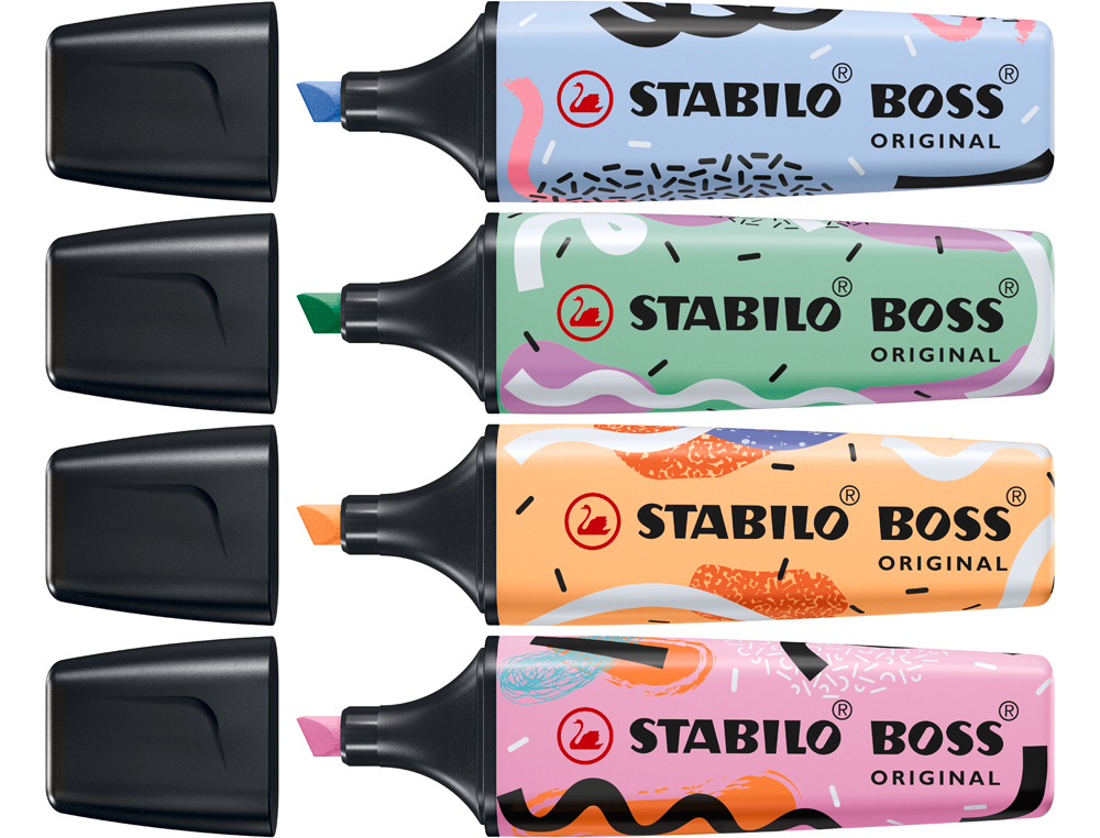 MARCADOR FLUORESCENTE STABILO BOSS ORIGINAL PASTEL BY JU SCHNEE AZUL