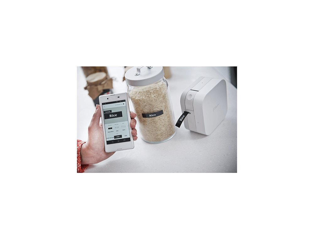 ETIQUETADORA BROTHER PTP300BT CUBE TERMICA BLUETOOTH VELOCIDADE 20 MM/S LARGURA MAXIMA FITA 12 MM