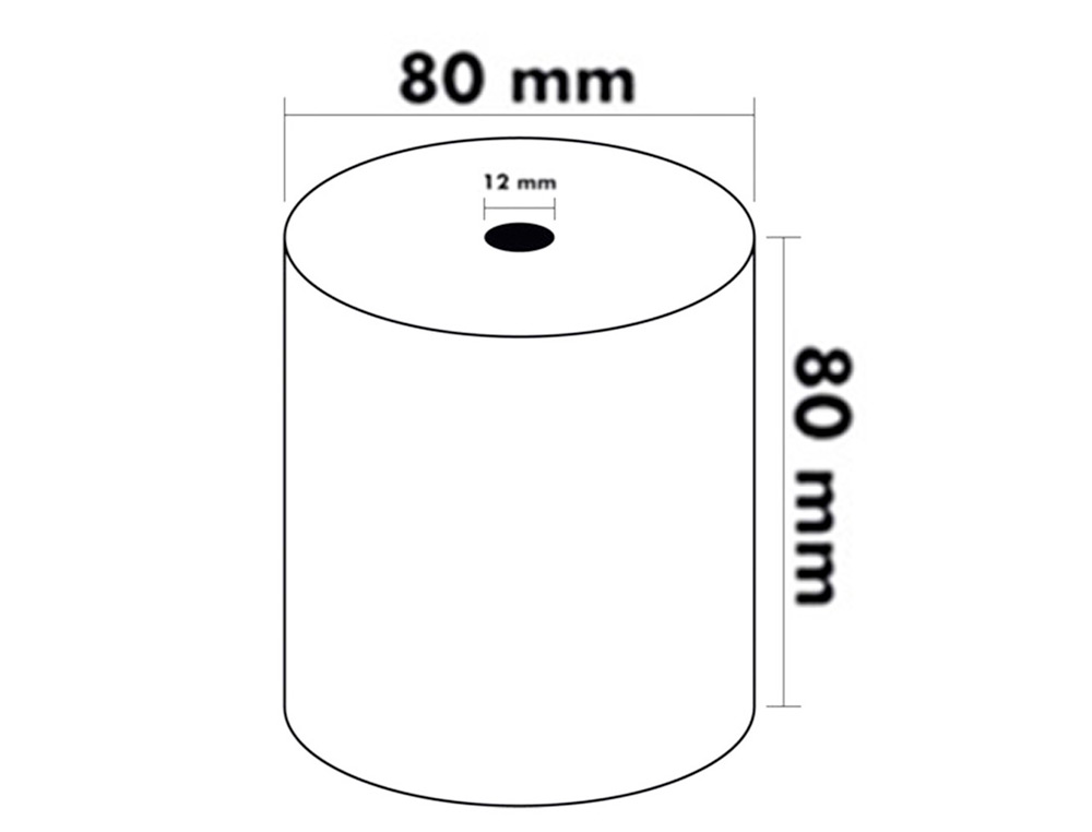 ROLO TERMICO PARA IMPRESSORA GREENING 80 MM LARGURA X 80 MM DIAMETRO SEM BISFENOL EM PAPEL DE 70 GR