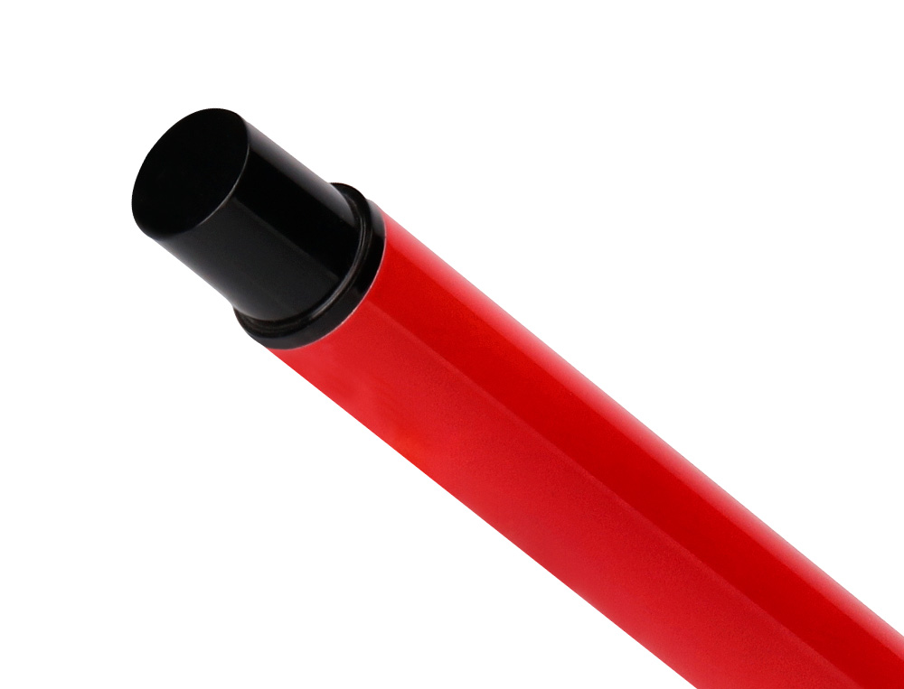 ROLLER BELIUS TURBO ALUMINIO DESENHO VERMELHO E PRETO TINTA AZUL CAIXA DESIGN