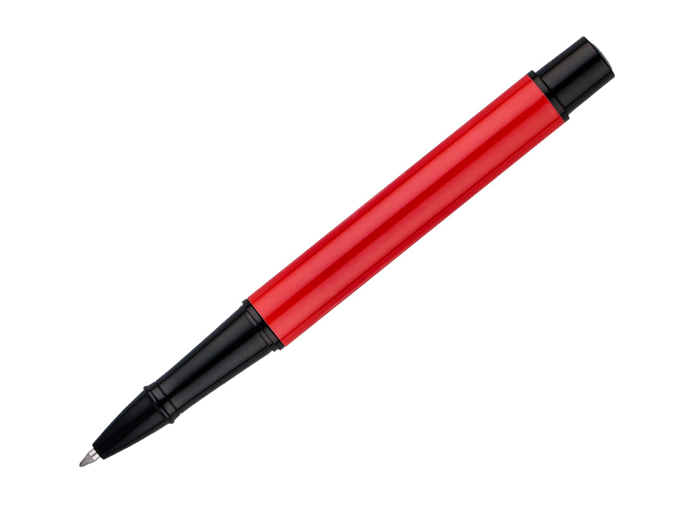 ROLLER BELIUS TURBO ALUMINIO DESENHO VERMELHO E PRETO TINTA AZUL CAIXA DESIGN