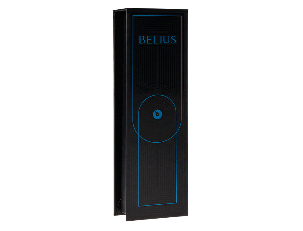 ROLLER BELIUS TURBO ALUMINIO AZUL E PRETO TINTA AZUL CAIXA DESIGN