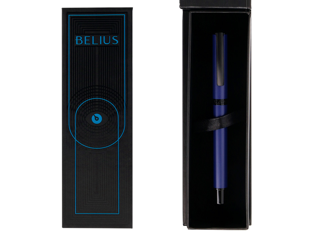 ROLLER BELIUS TURBO ALUMINIO AZUL E PRETO TINTA AZUL CAIXA DESIGN