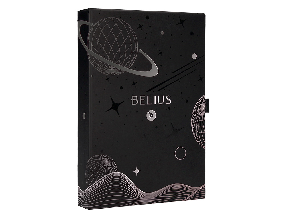 ROLLER E BOLSA EM IMITACAO PELE BELIUS SPACE B DESENHO MINIMALISTA PRETO TINTA AZUL CAIXA DESIGN
