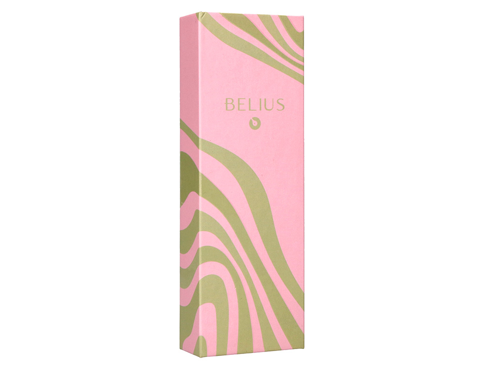 ESFEROGRAFICA BELIUS INK DREAMS ALUMINIO DESENHO ROSA E VERDE MATCHA PRATEADO FRASE INTERIOR CAIXA DESIGN TINTA AZUL