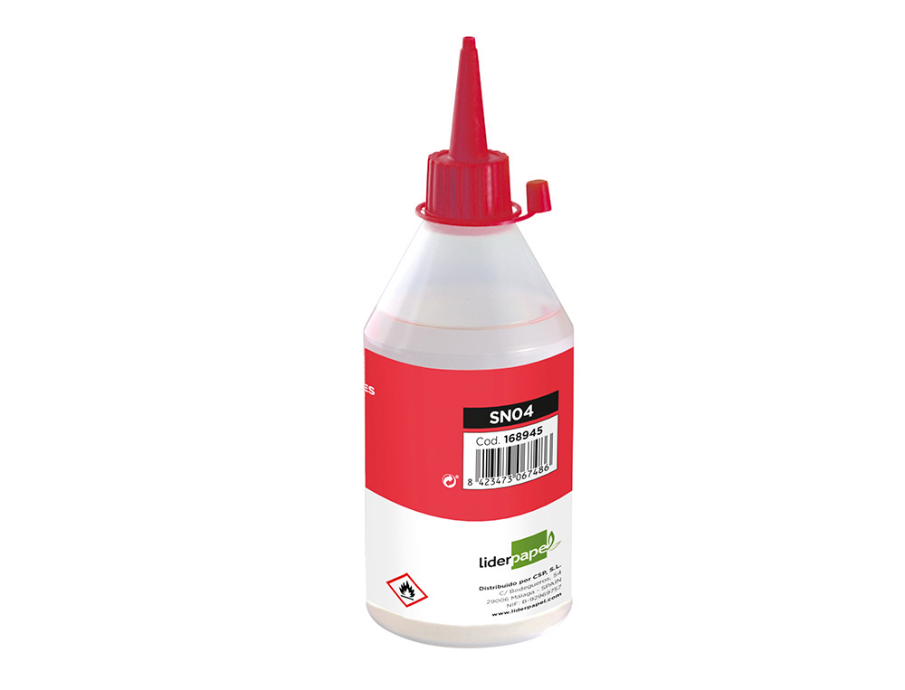 COLA SILICONE LIQUIDA LIDERPAPEL PARA MANUALIDADES FRASCO DE 500 ML