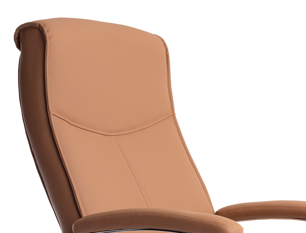 CADEIRA DE ESCRITORIO Q-CONNECT MODENA IMIT DE PELE BASE METAL ALT MAX 1050 MM LARG 630 MM PROF 650 COR CREME