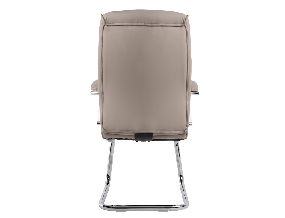 CADEIRA DE ESCRITORIO Q-CONNECT MODENA IMIT DE PELE BASE METAL ALT MAX 1050 MM LARG 630 MM PROF 650 COR CINZA
