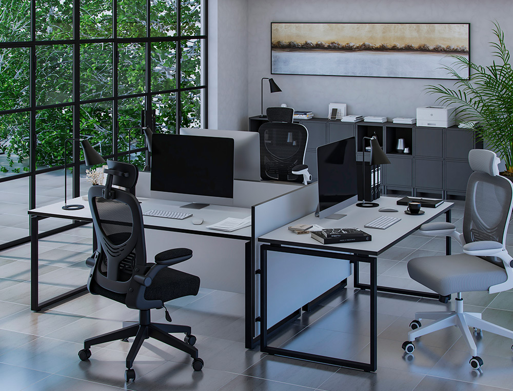 CADEIRA ERGONOMICA Q-CONNECT MALHA BASE NYLON ALT MAX 1300 MM LARG 610 MM PROF 600 MM RODAS PREMIUM COR BRANCO/CINZA