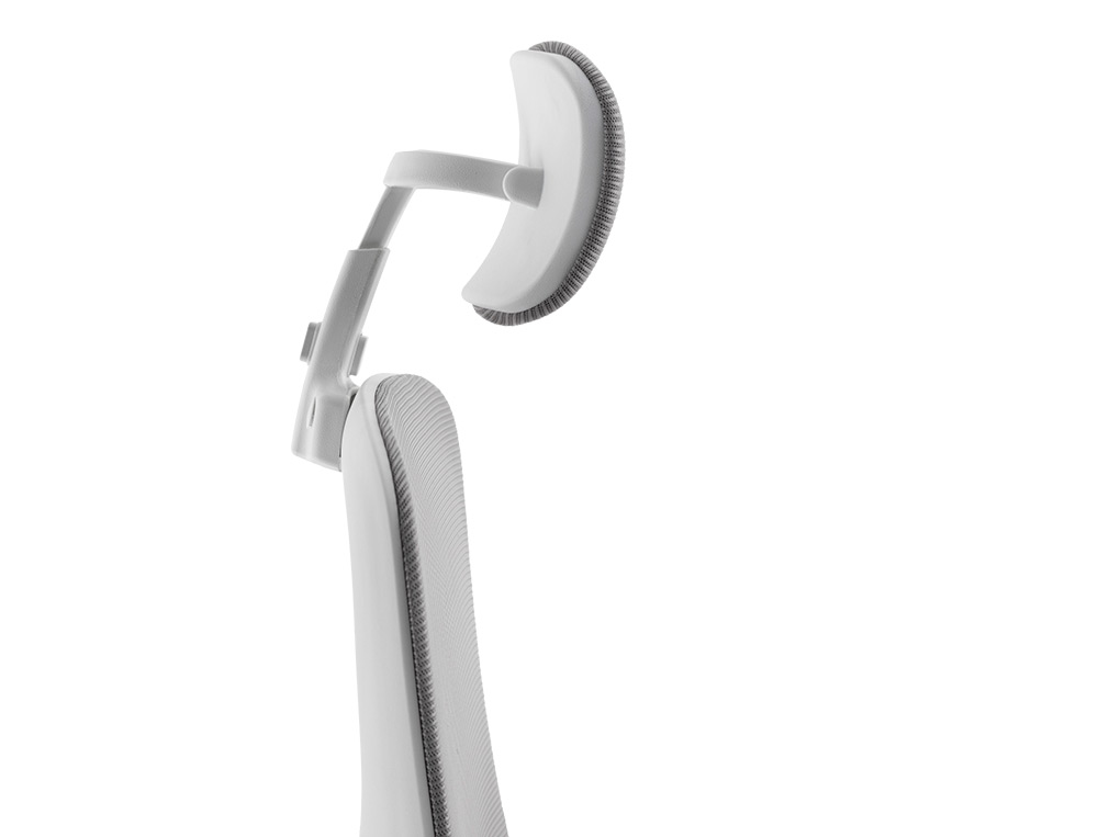 CADEIRA ERGONOMICA Q-CONNECT MALHA BASE NYLON ALT MAX 1300 MM LARG 610 MM PROF 600 MM RODAS PREMIUM COR BRANCO/CINZA