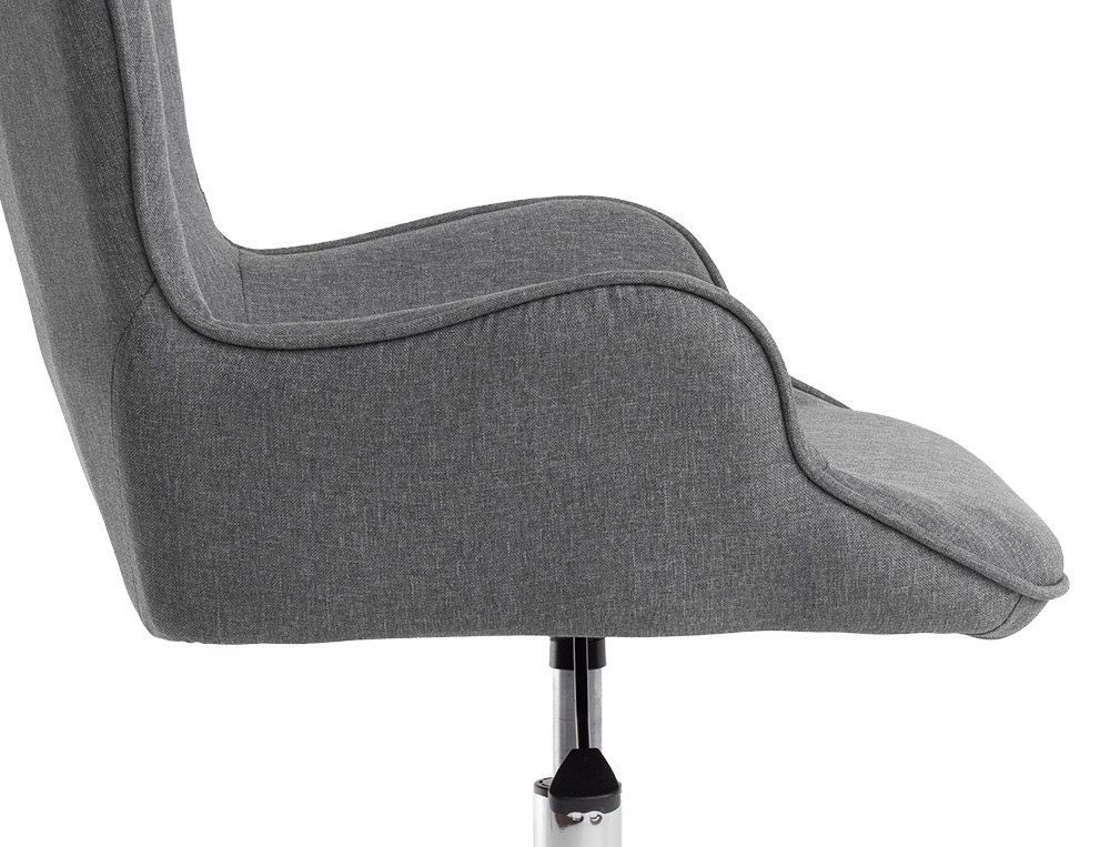 CADEIRA DE ESCRITORIO Q-CONNECT MESSINA BASE METAL ALT MAX 960 MM LARG 570 MM PROF 620 MM RODAS PREMIUM COR CINZA