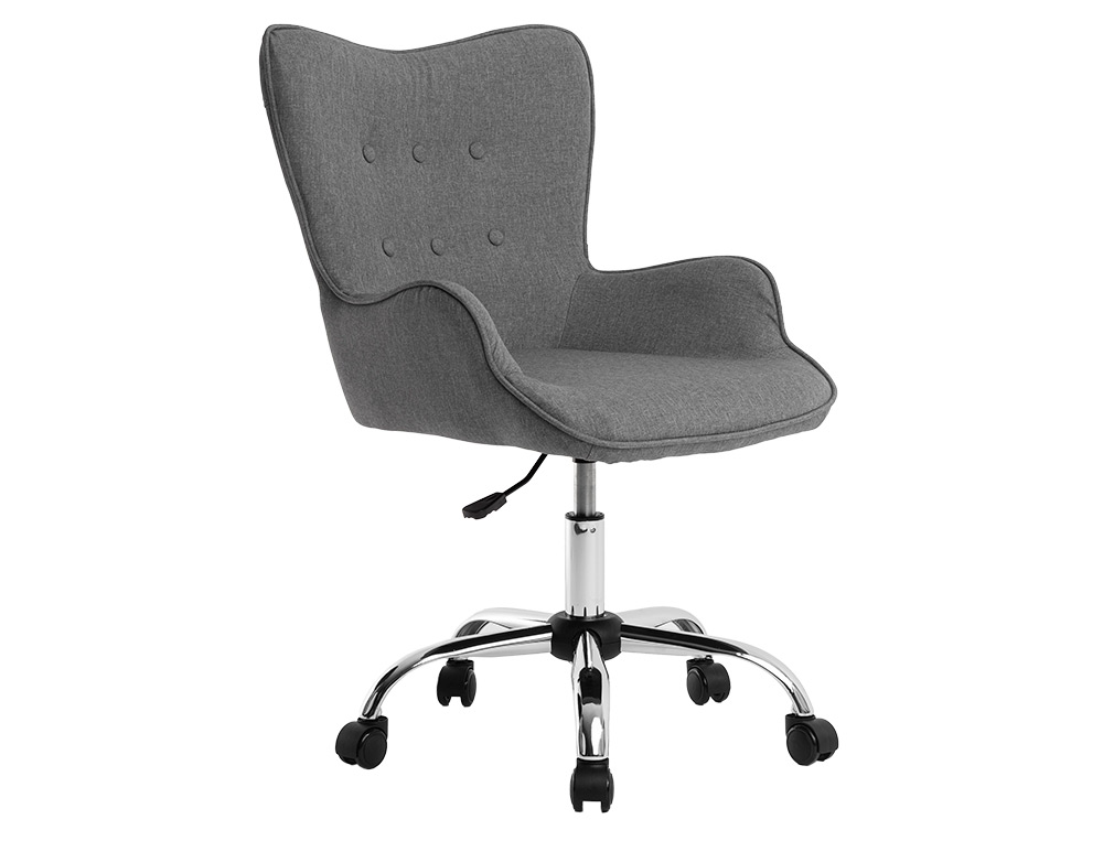 CADEIRA DE ESCRITORIO Q-CONNECT MESSINA BASE METAL ALT MAX 960 MM LARG 570 MM PROF 620 MM RODAS PREMIUM COR CINZA