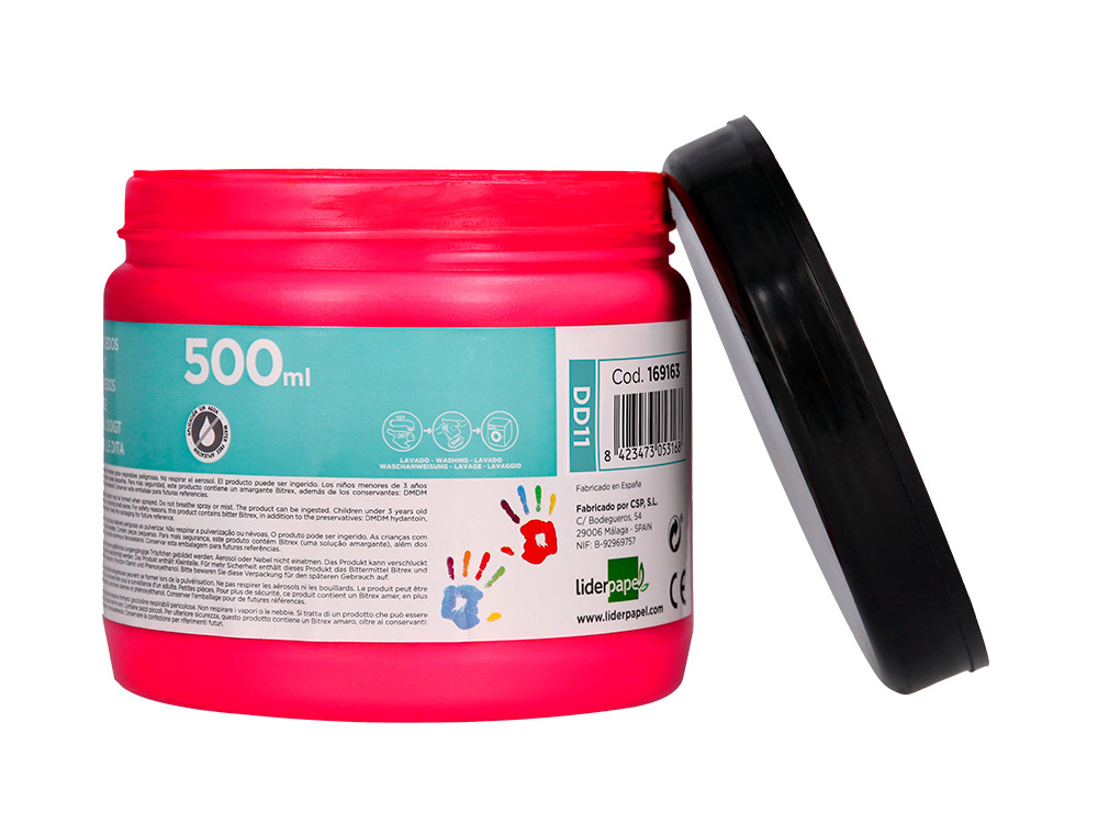PINTURA A DEDOS LIDERPAPEL FRASCO DE 500 ML MAGENTA