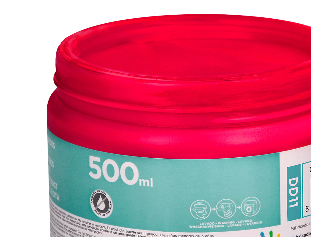 PINTURA A DEDOS LIDERPAPEL FRASCO DE 500 ML MAGENTA
