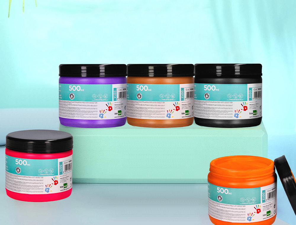 PINTURA A DEDOS LIDERPAPEL FRASCO DE 500 ML VIOLETA