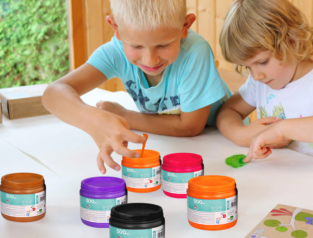 PINTURA A DEDOS LIDERPAPEL FRASCO DE 500 ML VIOLETA