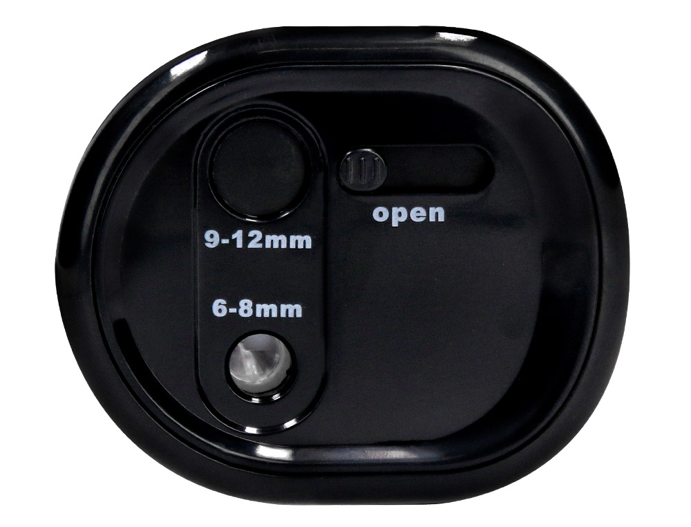 APARA LAPIS Q-CONNECT KF14568 ELETRICO DE SECRETARIA CABO USB/4 PILHAS AA AFIADOR LAMINAS DIAMETROS 6 A 12MM DOIS USOS