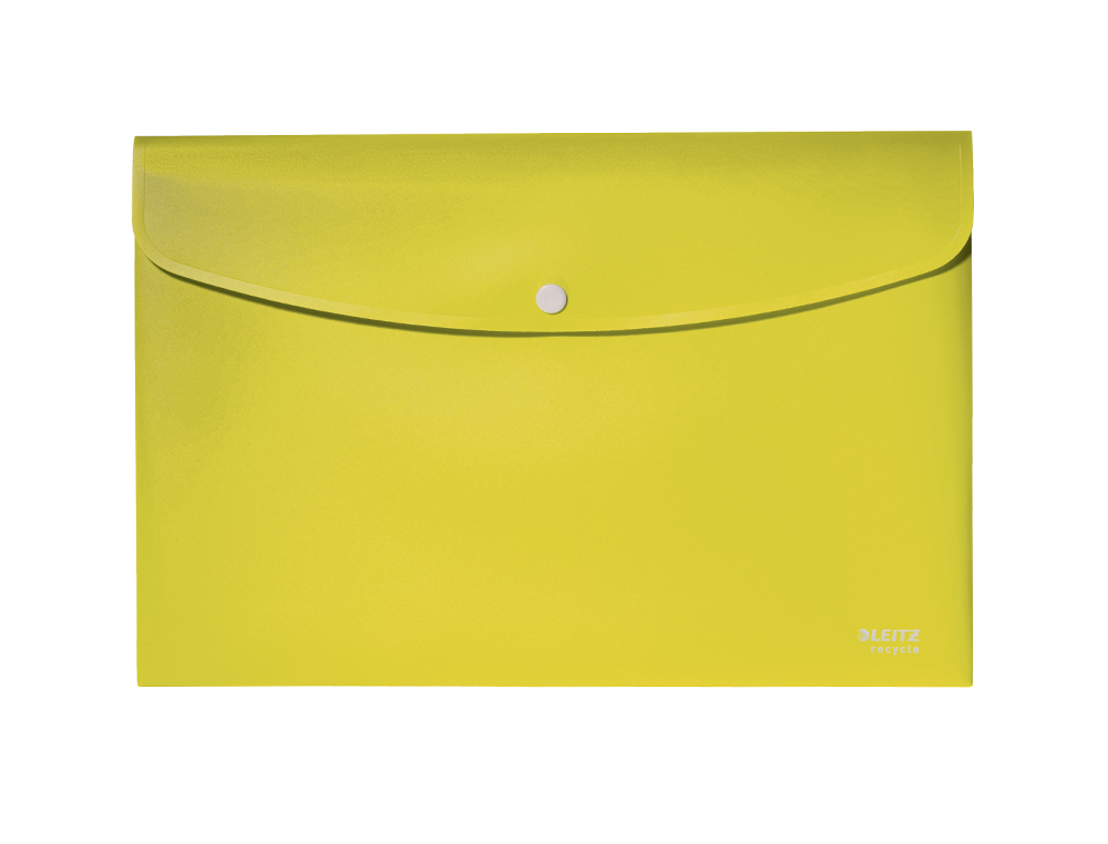 BOLSA LEITZ RECYCLE PORTA DOCUMENTOS FECHO DE MOLA DIN A4 POLIPROPILENO AMARELO