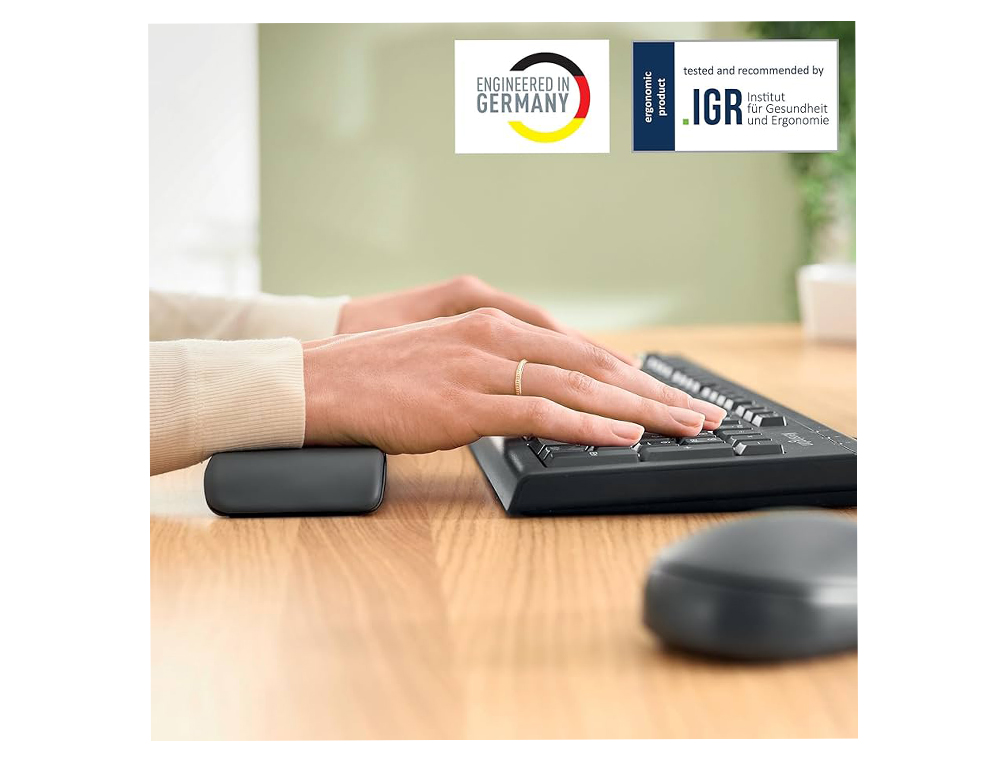 APOIO DE PULSOS LEITZ ERGO PARA TECLADO AJUSTAVEL COR CINZA ESCURO