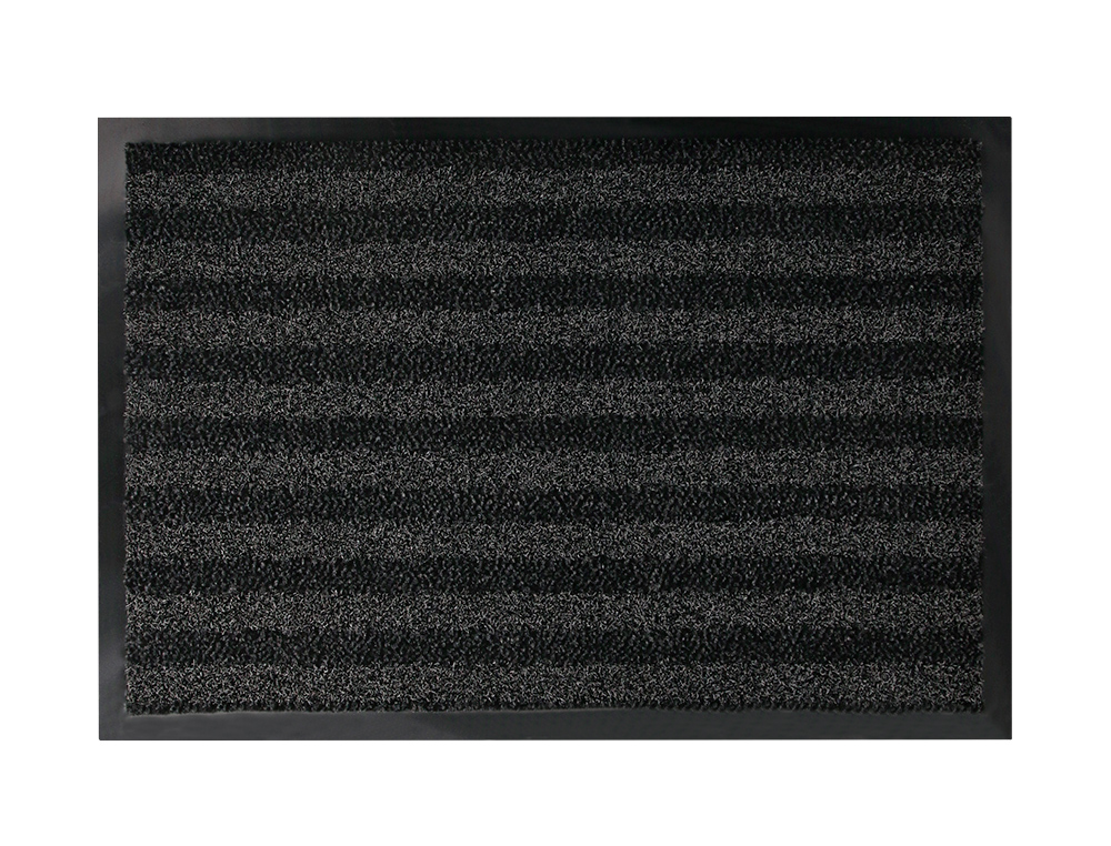 TAPETE DE CHAO Q-CONNECT PREMIUM PARA INTERIORES ANTIDESLIZANTE FIBRA POLIPROPILENO E FELTRO CINZA 60X40 CM