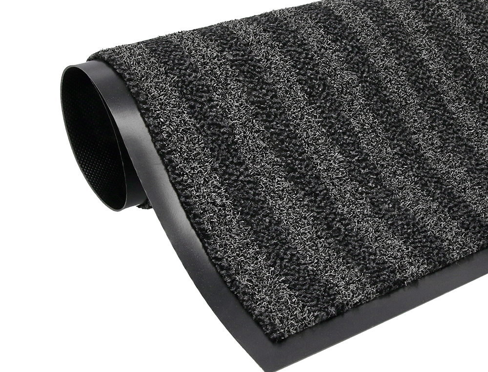 TAPETE DE CHAO Q-CONNECT PREMIUM PARA INTERIORES ANTIDESLIZANTE FIBRA POLIPROPILENO E FELTRO CINZA 90X150 CM