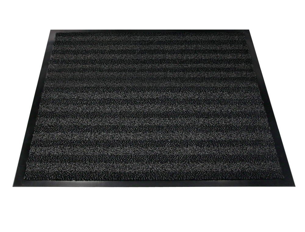 TAPETE DE CHAO Q-CONNECT PREMIUM PARA INTERIORES ANTIDESLIZANTE FIBRA POLIPROPILENO E FELTRO CINZA 90X150 CM
