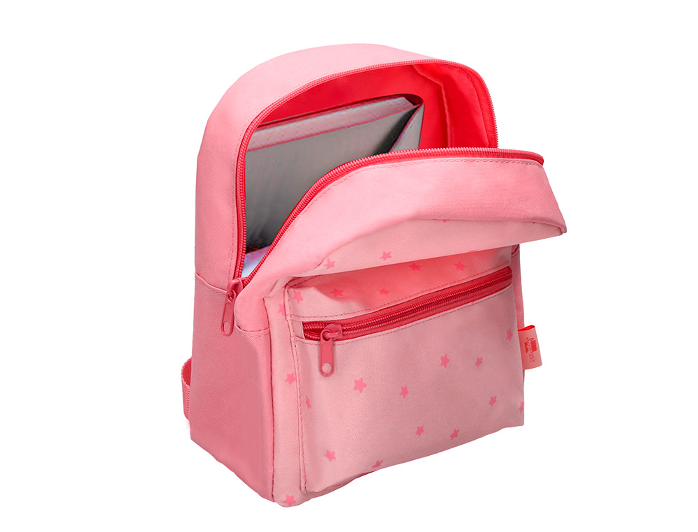 MOCHILA PREESCOLAR LIDERPAPEL INFANTIL DESENHO ROSA 210X115X250 MM
