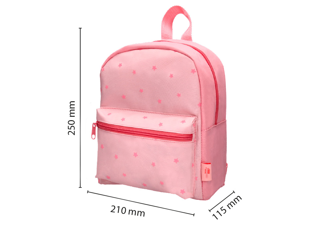 MOCHILA PREESCOLAR LIDERPAPEL INFANTIL DESENHO ROSA 210X115X250 MM