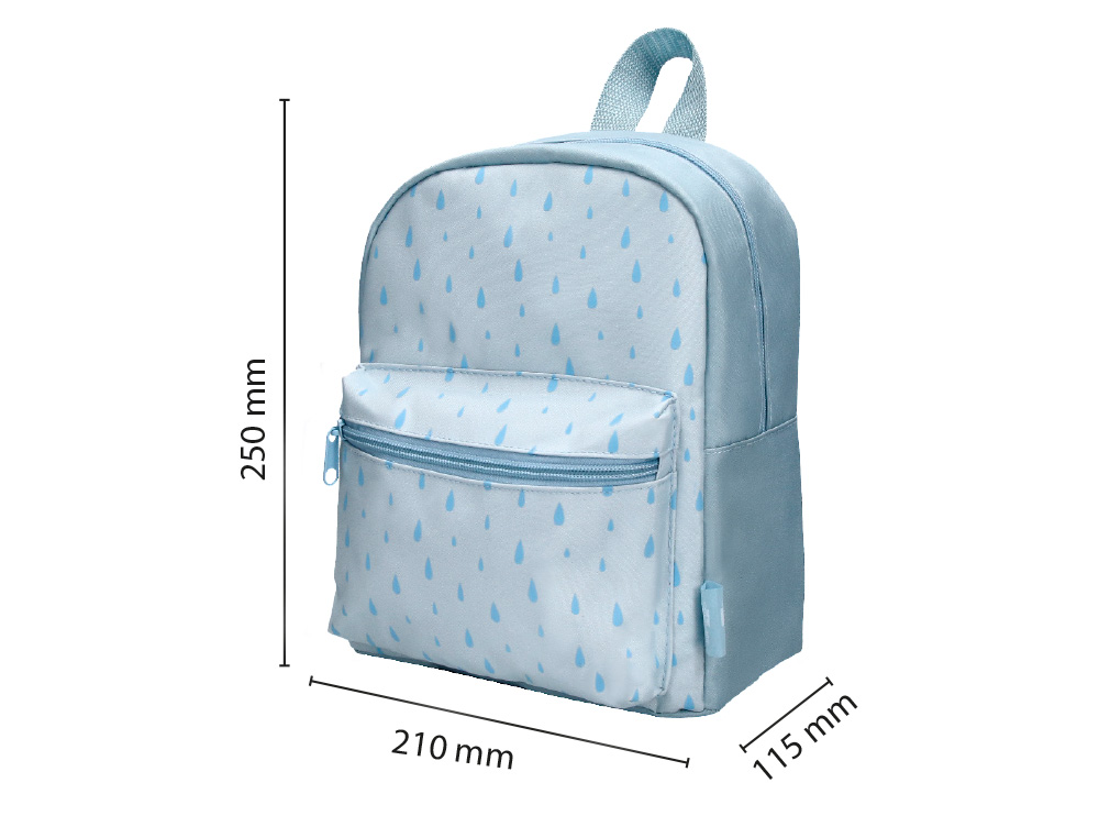 MOCHILA PREESCOLAR LIDERPAPEL INFANTIL DESENHO AZUL 210X115X250 MM