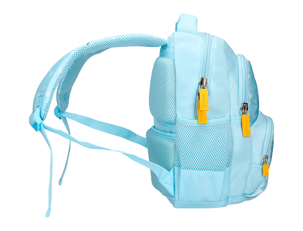 MOCHILA ESCOLAR LIDERPAPEL MULTIBOLSO INFANTIL DESENHO FLORES 350X110X270 MM