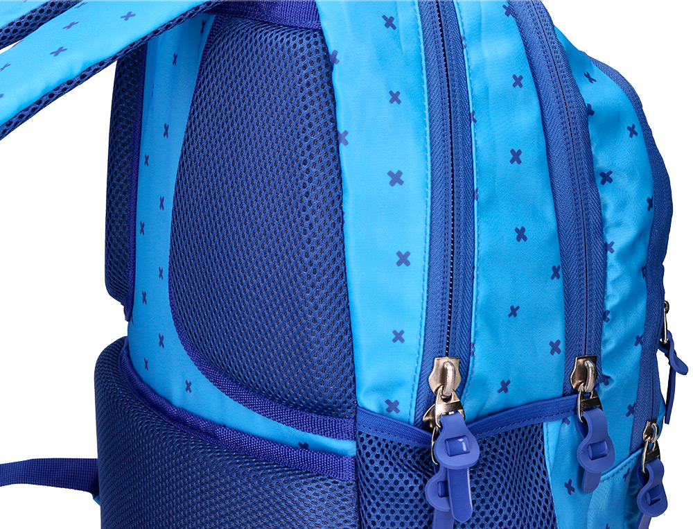 MOCHILA ESCOLAR LIDERPAPEL MULTIBOLSO DESENHO AZUL 450X145X300 MM