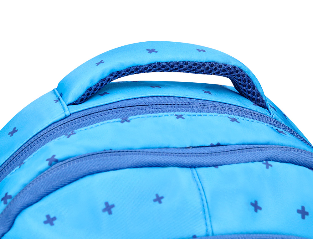 MOCHILA ESCOLAR LIDERPAPEL MULTIBOLSO DESENHO AZUL 450X145X300 MM
