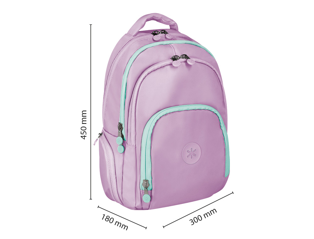 MOCHILA ANTARTIK MULTIBOLSO 19L COMPARTIMENTO PARA PORTATIL E TABLET COR ROXO 450X160X300 MM